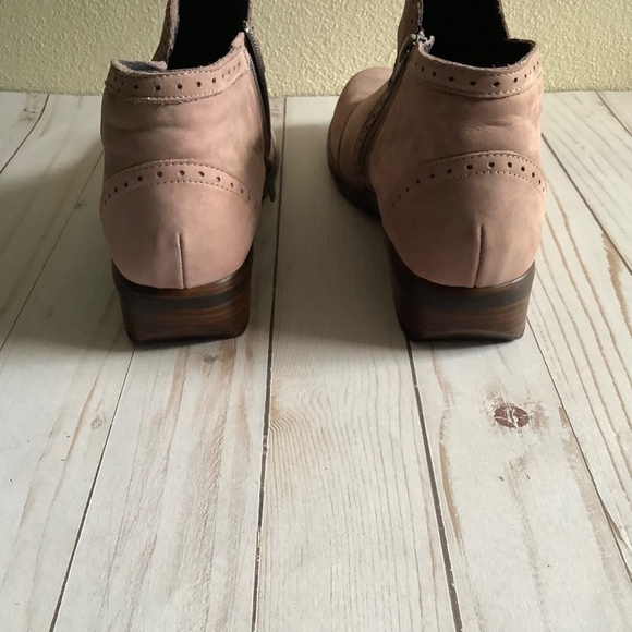 NAOT| Nefasi Ankle Boot Oxford Style Perforated Sz 10 Dusty Rose - Picture 5 of 11